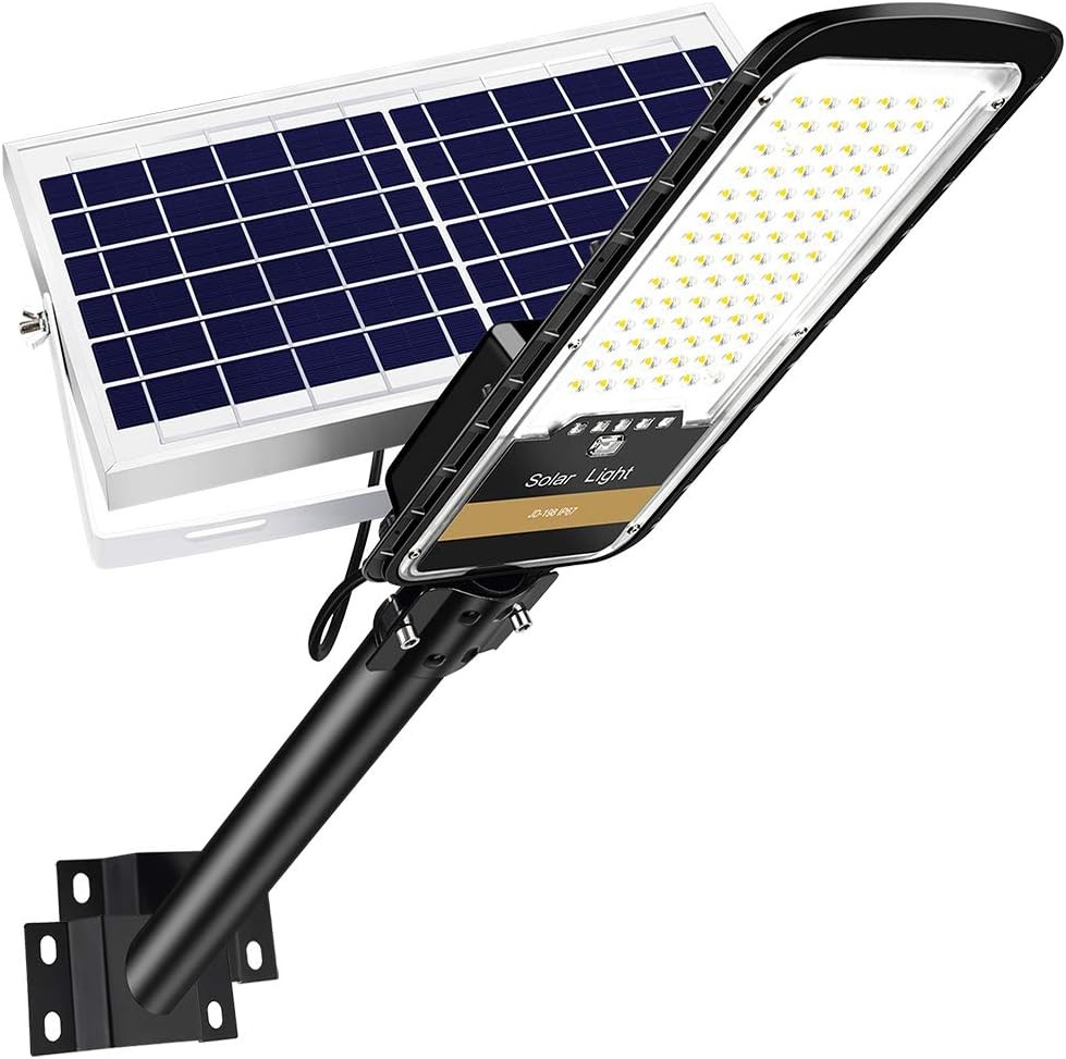 Solar Street Lights Outdoor Lamp 16000lm IP67 Waterproof Light W/ Anti Broken