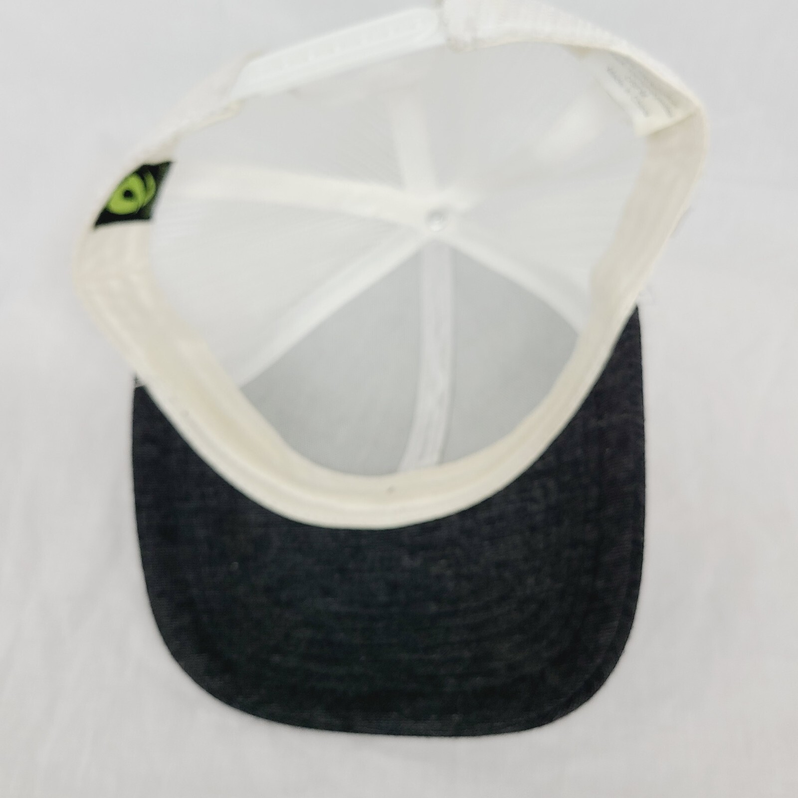 Enigma Fishing Hat Gray White Embroidered Cap Snapback Mesh