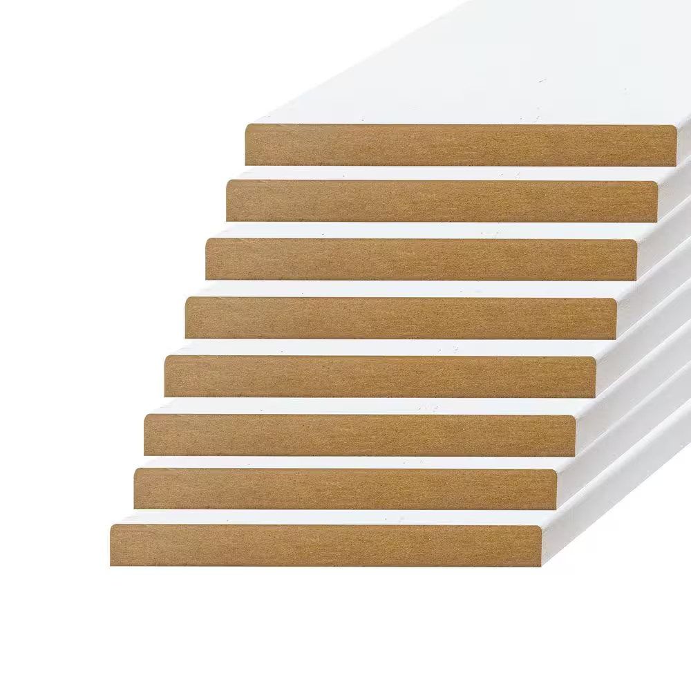 11/16 In. X 5-1/2 In. X 8 Ft. Primed MDF E2E Board (8-Pack)