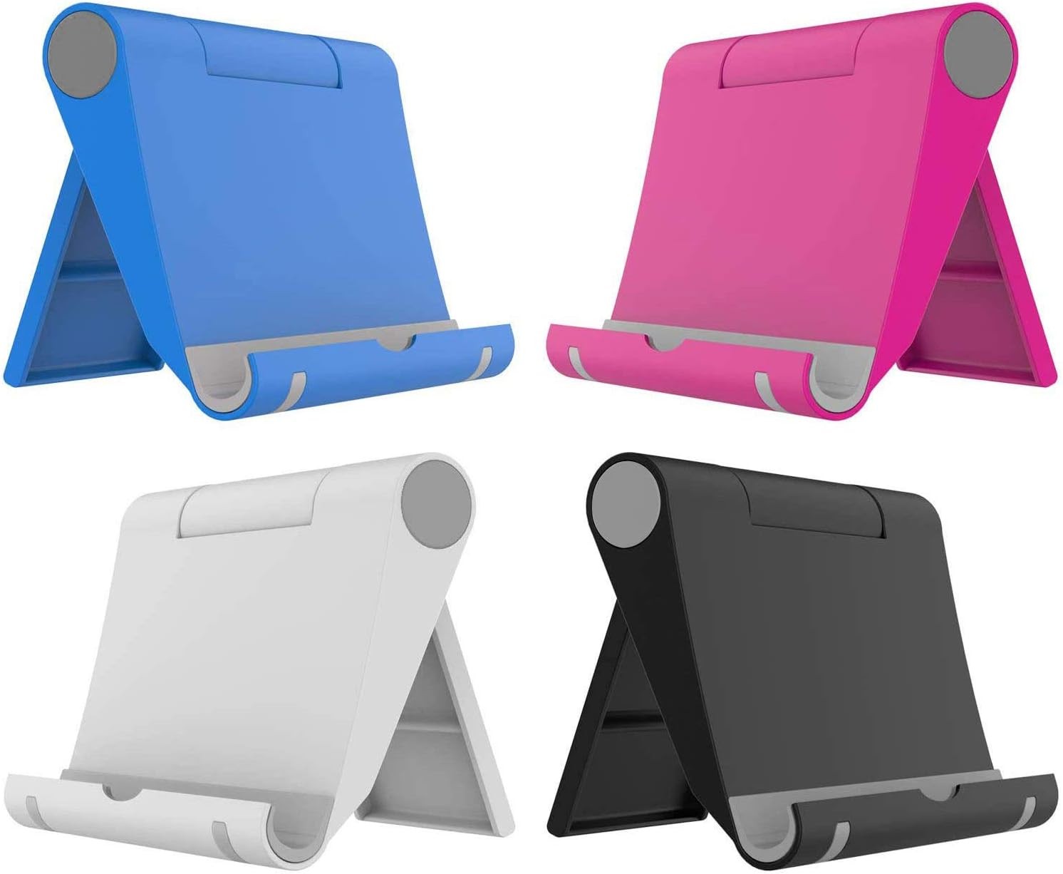 4 Pack Cell Phone Stand for Desk, Foldable 4 Different Color