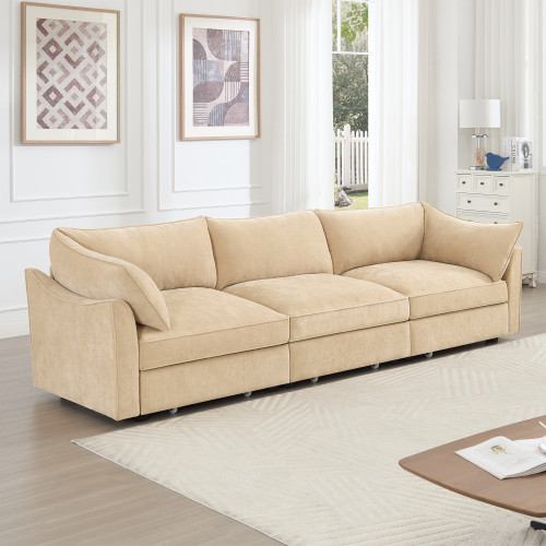 3Seater SofaWith Storage Pull outDrawersUnder Each Seat3 - Seat Large Wide