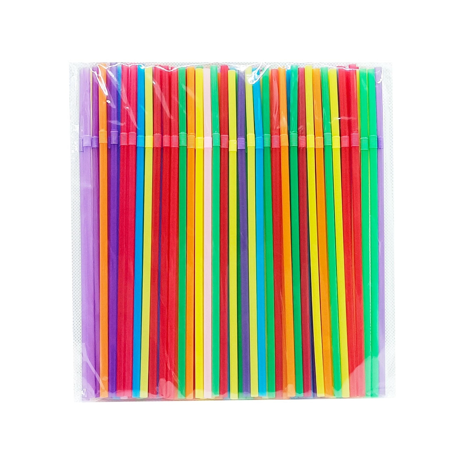 Drinking Bendable Straws Flexible, 100 PCS, Diameter 5 MM Length 21 CM (8.27 ...