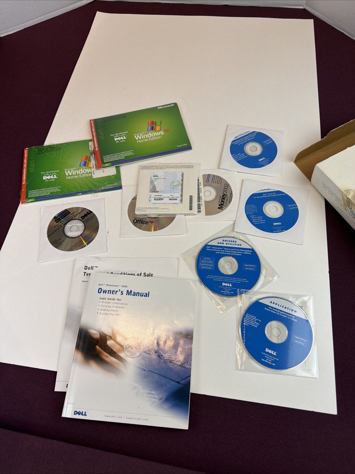 Dell Dimension 4500 Software Restore Kit Sealed Windows XP Home 2002 Manuals CDs