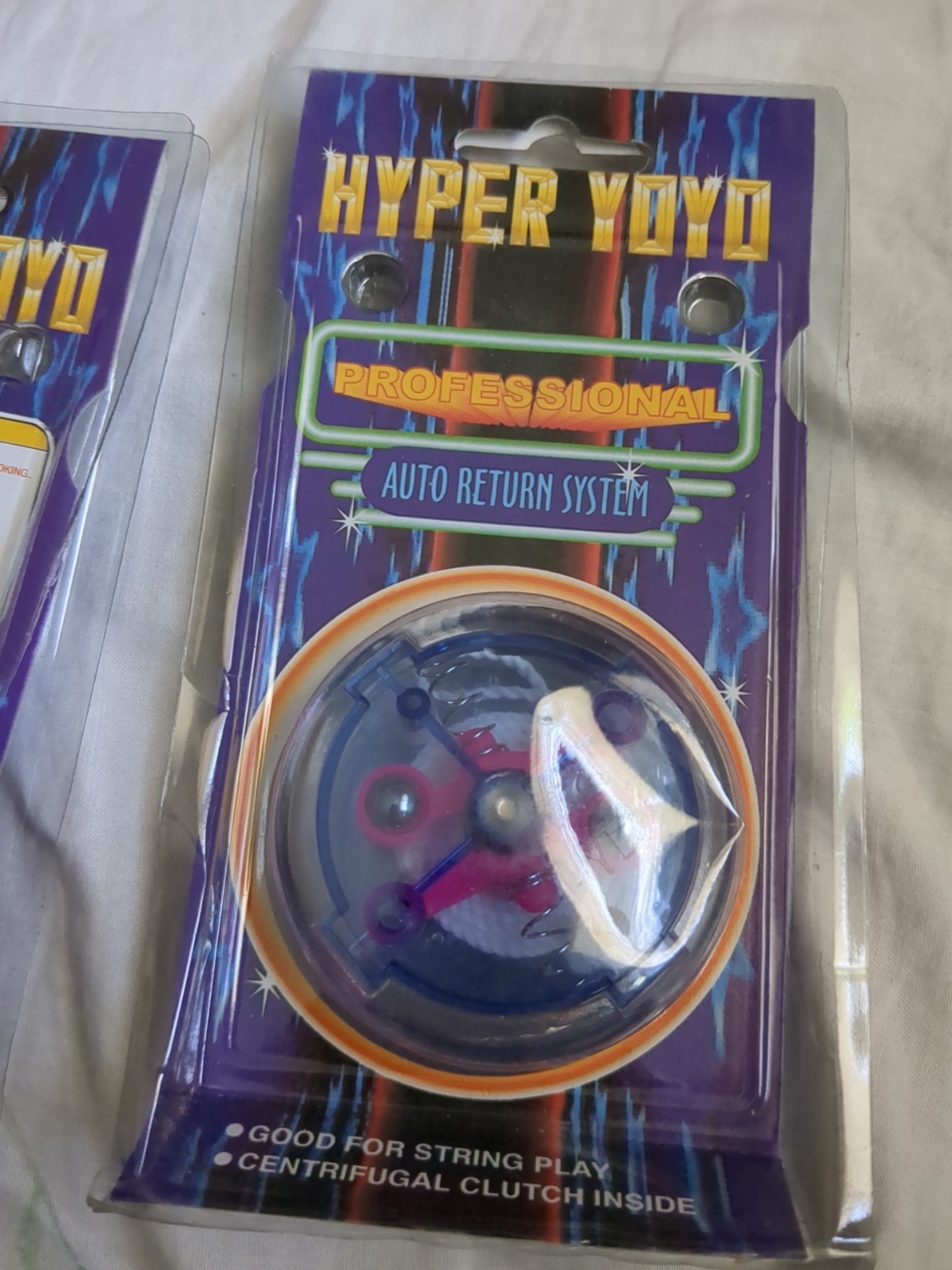 Vtg 1998 Hyper Yoyo Pro Spinner Professional Auto Return System Clear
