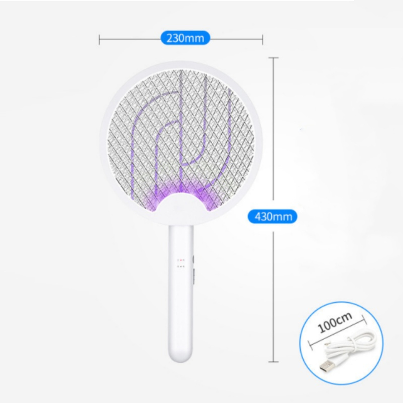 Electric Fly Swatter,Bug Zapper Racket Indoor Rechargeable,Mosquitoes Trap Lamp
