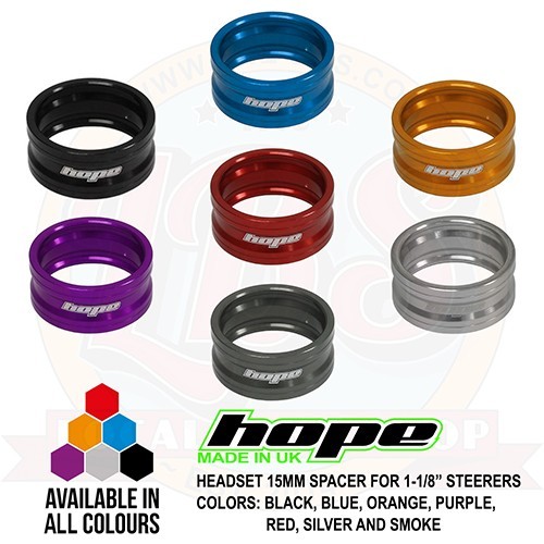 Hope Space Doctor 15mm Spacer For 1-1/8" Steerer - All Colors - Brand New