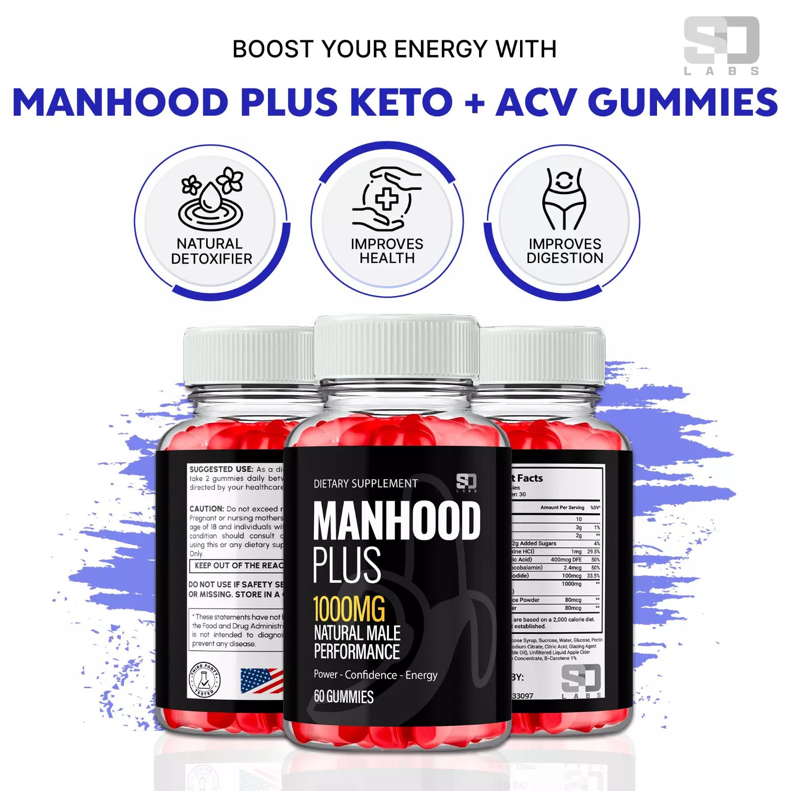 Manhood Plus Gummies - Support for Enhanced Energy and Vitality 1PCS
