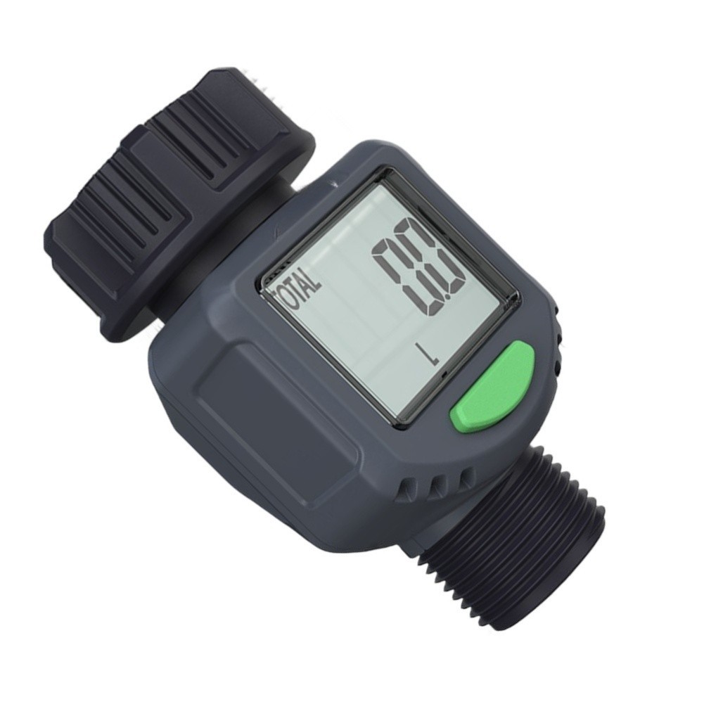Water Flow Meter with Clear LCD Display and Easy Mode Switching Button