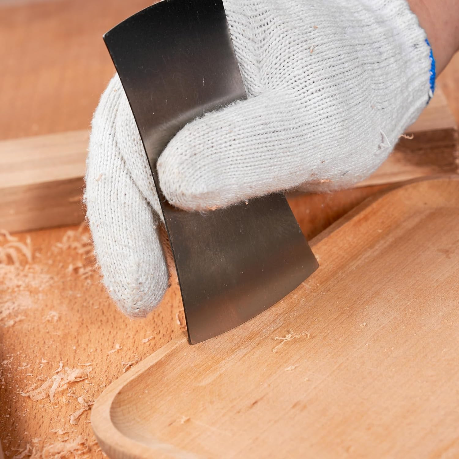 Cabinet Scraper Burnisher with 6 Piece Multi-Shaped Scraper Set 1 Oval 2 Double