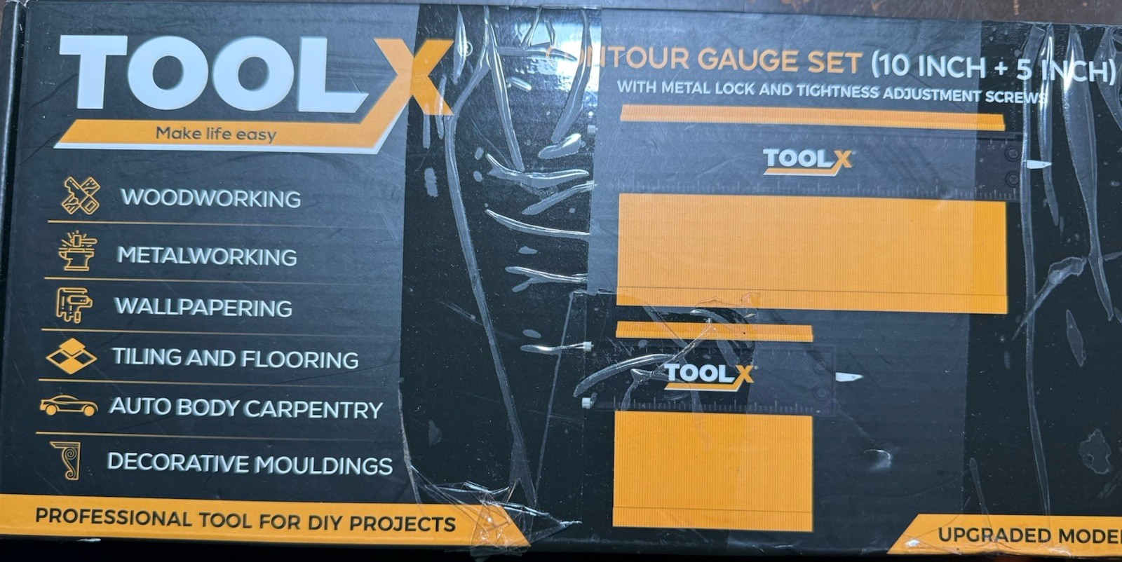 Tool X Contour Gauge Set 5 In And 10 Inch Woodworking Metal Wallpaper Tiling Etc