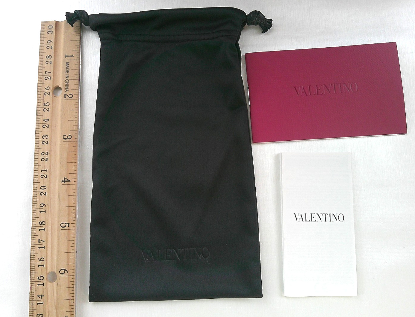 VALENTINO AUTHENTIC SUNGLASSES EYEGLASSES OUTER BOX,LEATHER CASE,SILK POUCH+DOCS