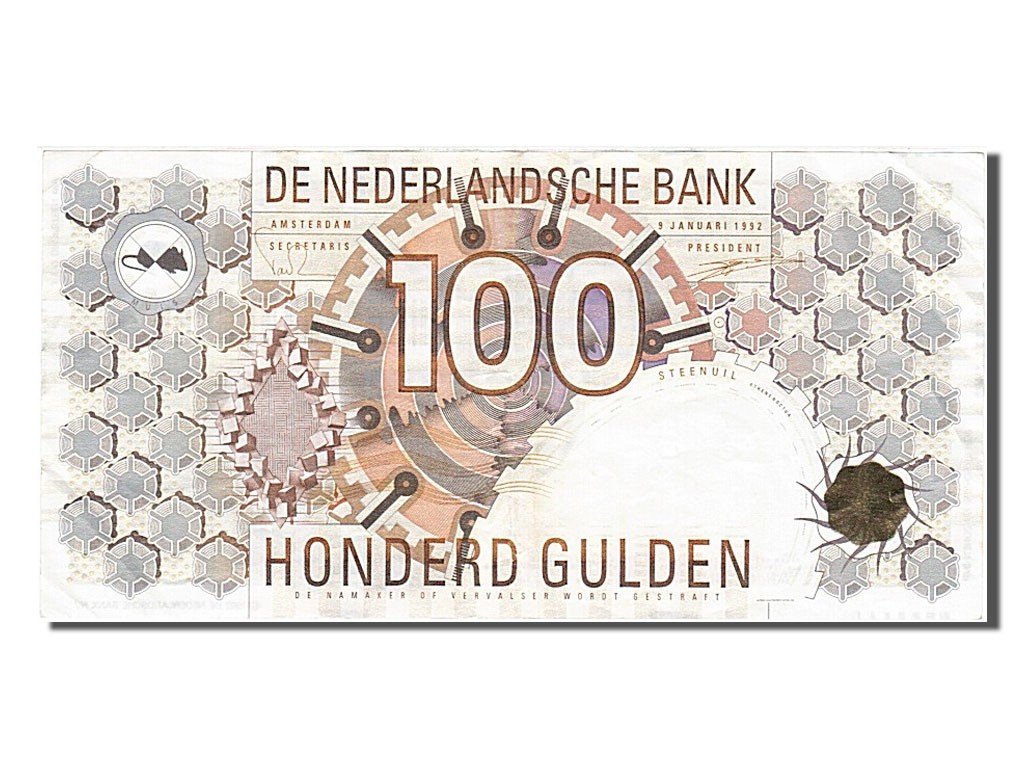 [#255368] Banknote, Netherlands, 100 Gulden, 1992, 1992-01-09, AU