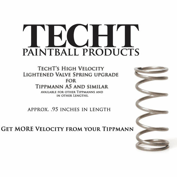 TechT Paintball High Velocity Lightened Valve Spring-1 Inch-A5 and Similar