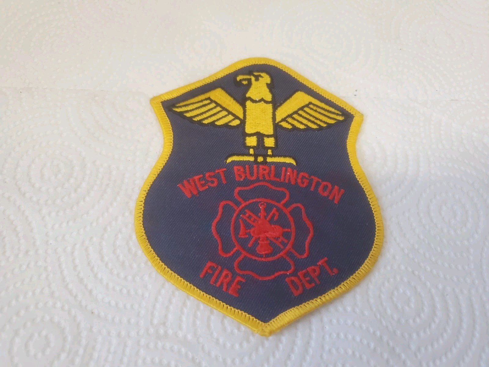 4" X 5" Cloth Patch West Burlington Fire Department Iowa
