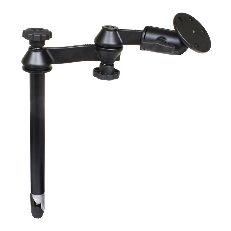 RAM 12" Upper Pole with Double Swing Arms & 3.68" Round Plate RAM-VP-SW1-12-240