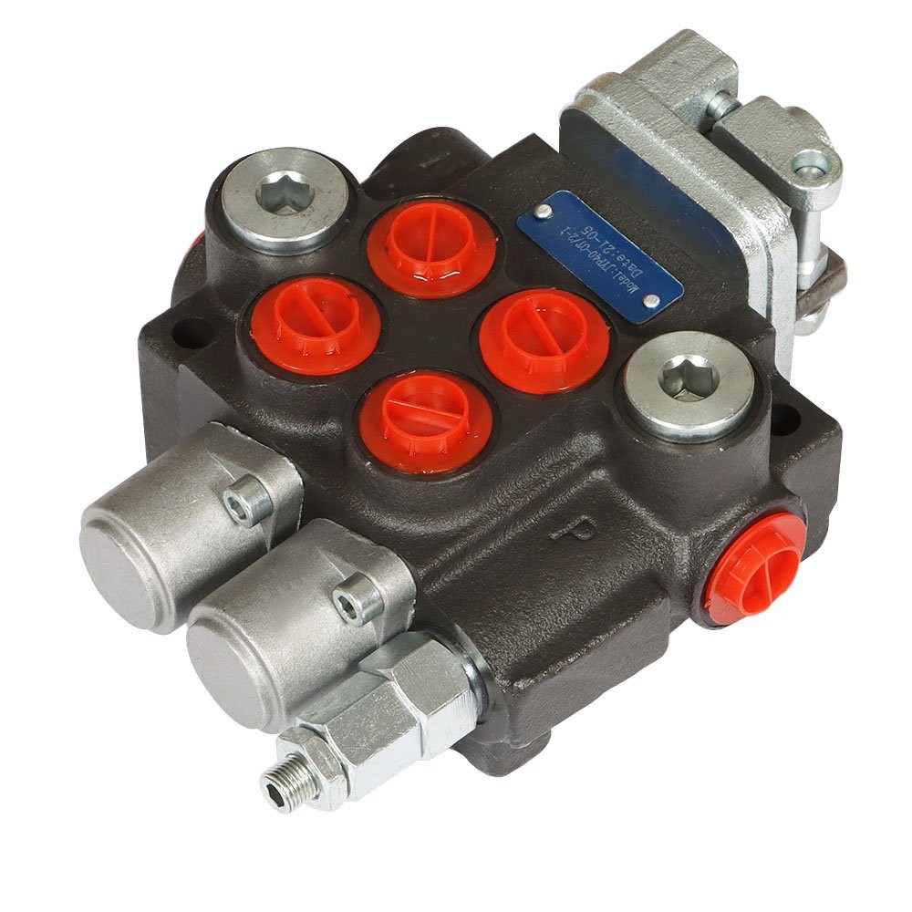 2Spool Hydraulic Joystick Control Valve 11 gpm Directional Double Control Valve