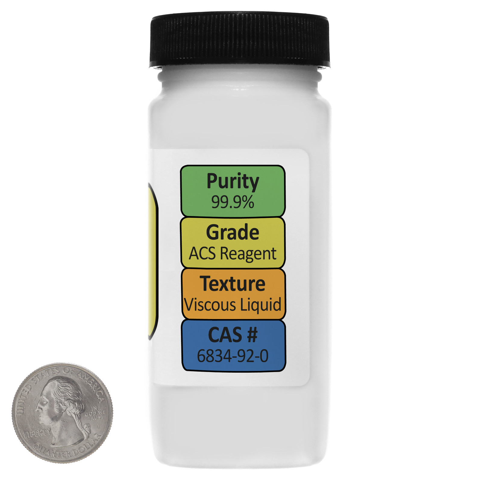 Sodium Silicate [41% Solution] ACS Grade 4 Oz in a Space-Saver Bottle USA