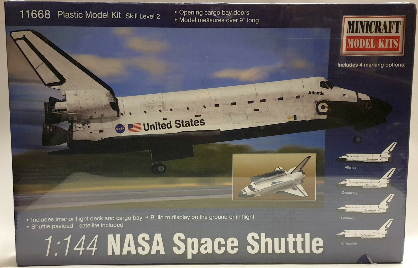 SPACE : 1:144 SCALE NASA SPACE SHUTTLE MODEL KIT MADE BY MINICRAFT IN 2012