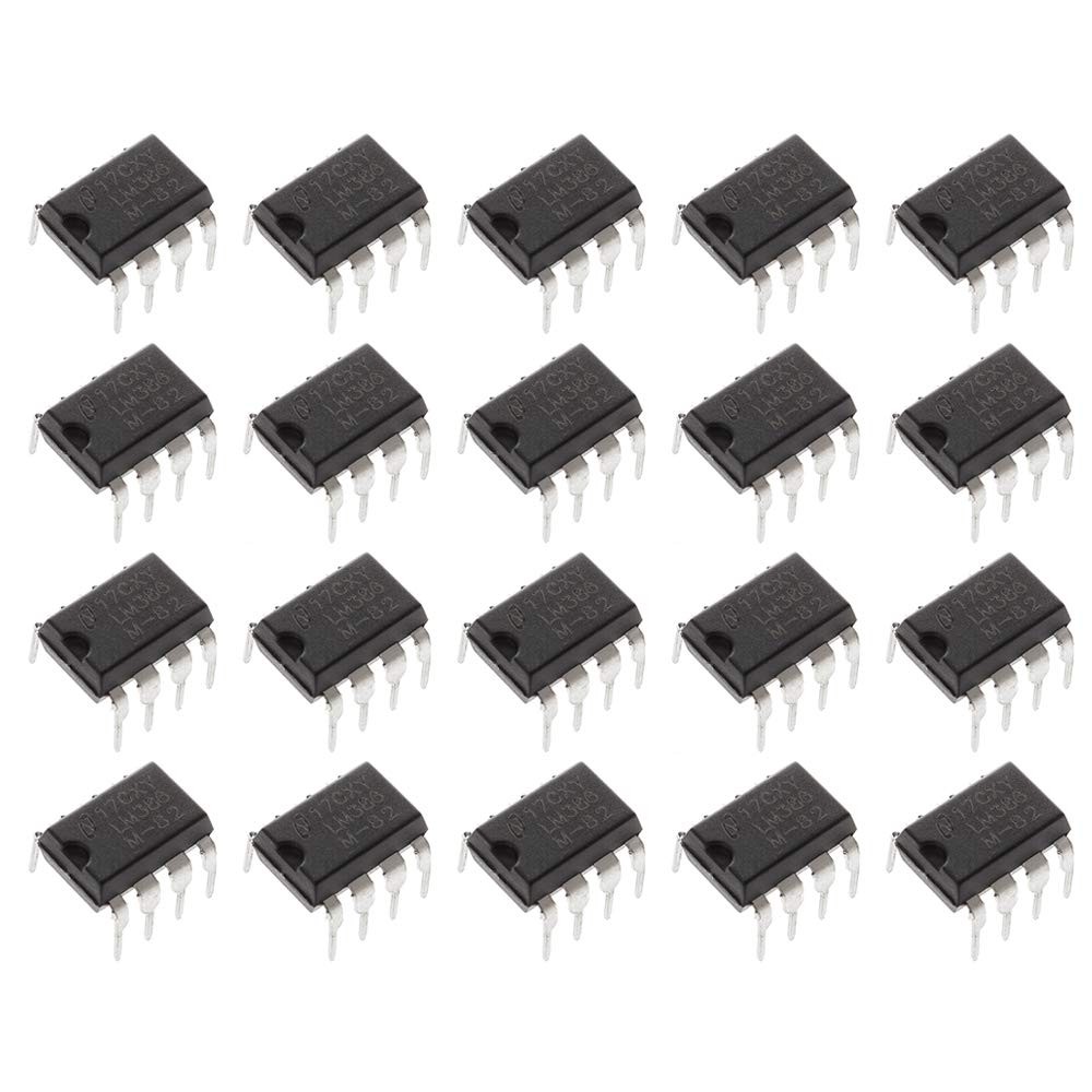 20pcs LM386N LM386 Low Voltage Audio Power Amplifier 300kHz, 8-Pin PDIP Mono,...