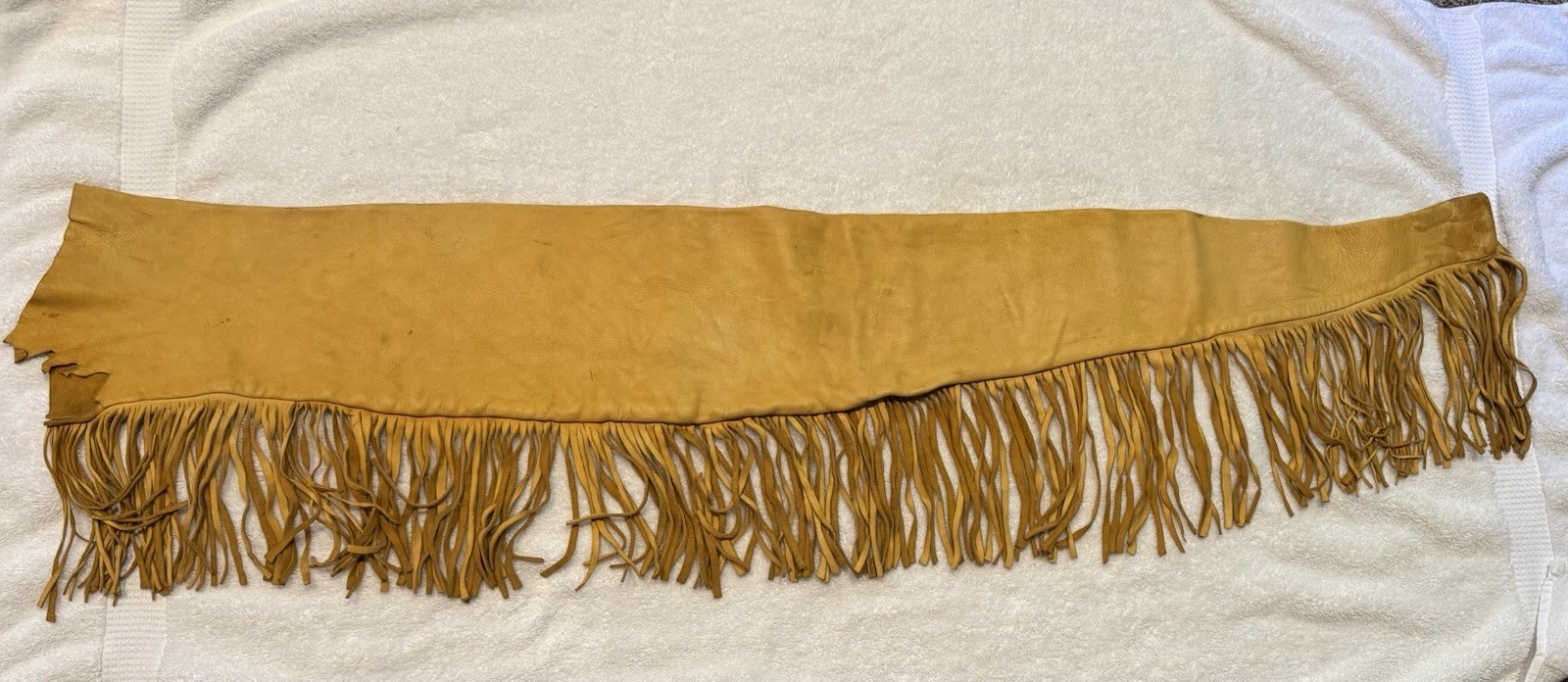 Soft Buckskin Leather Rifle Scabbard with Fringe - 48” Long - Western Style