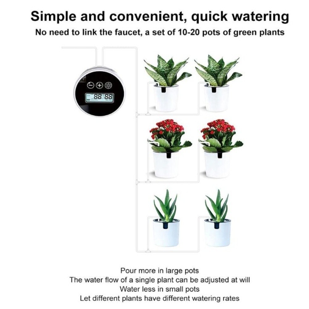 Smart Watering Device with Timer Control for Automatic Plant Irrigation System
