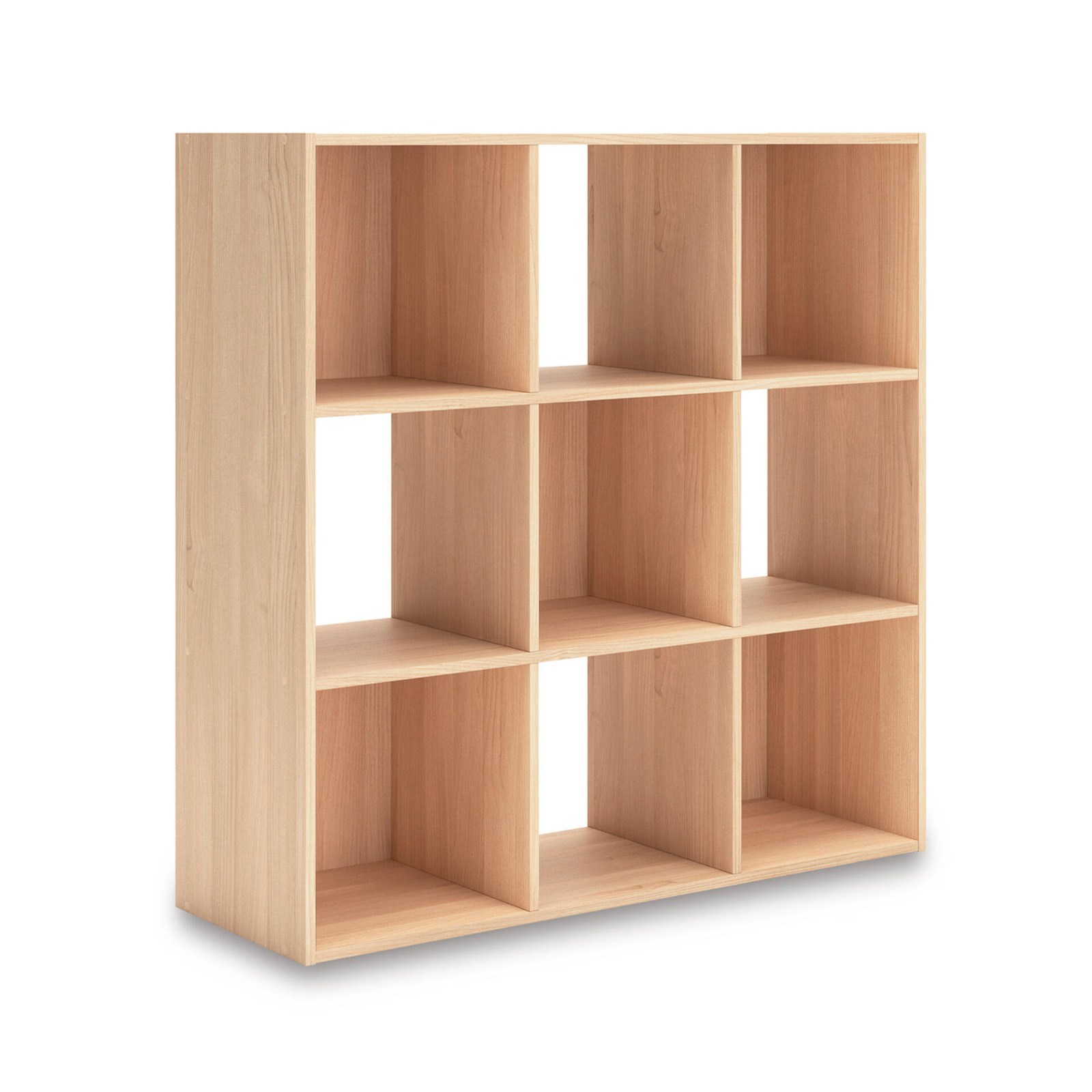 Signature Design by Ashley Piperton 9 Cube Storage Organizer with Natural Tan