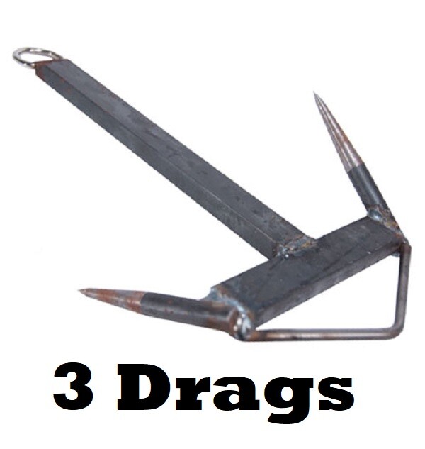 3 Freedom Brand Saber-Tooth Junior Drag Trapping Supplies USA Made 3 Trap Drags