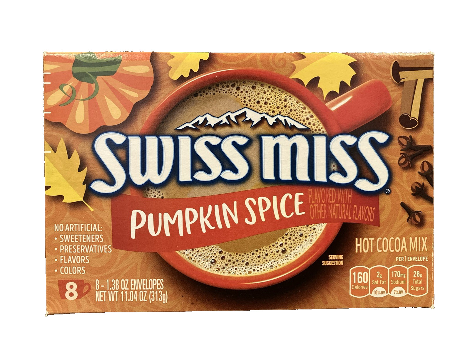 EXPIRED 8/2024 LOT OF 10 BOX SWISS MISS HOT COCOA / CHOCOLATE MIX PUMPKIN SPICE