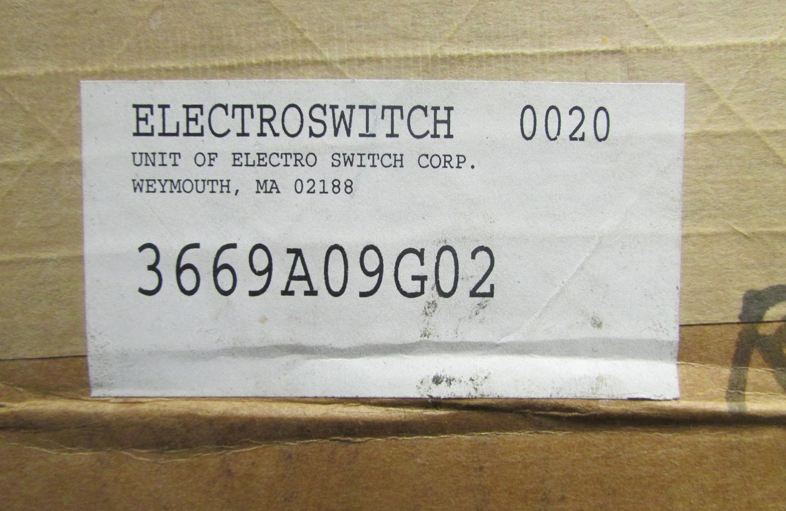 ELECTROSWITCH  W-2 Rotary Switch 600 VAC 125 VDC 3669A09G02