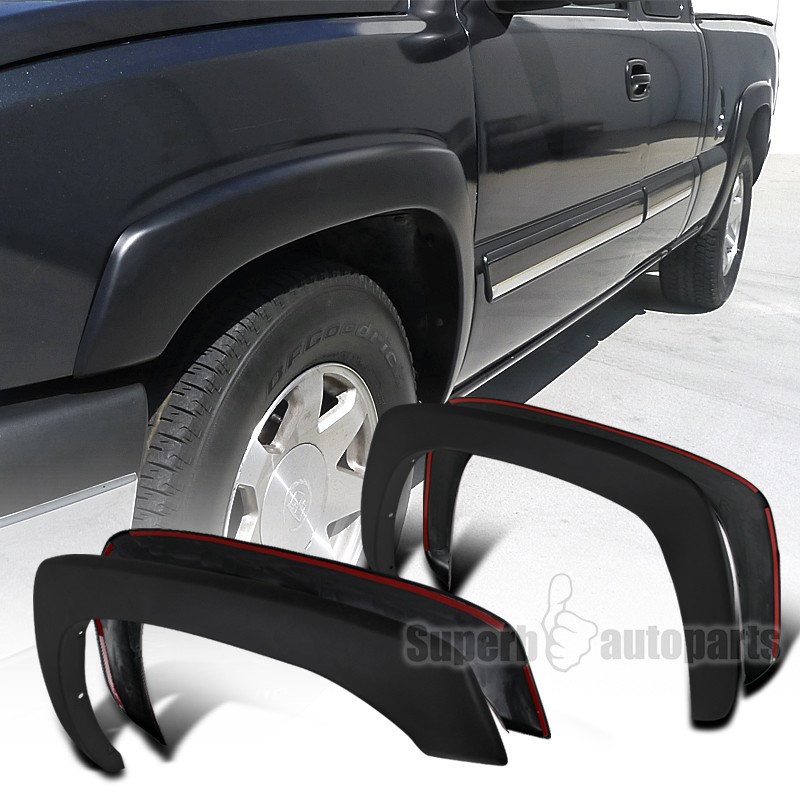Fits 1999-2006 Chevy Silverado OE Style 4PC Extended Fender Flares Protector