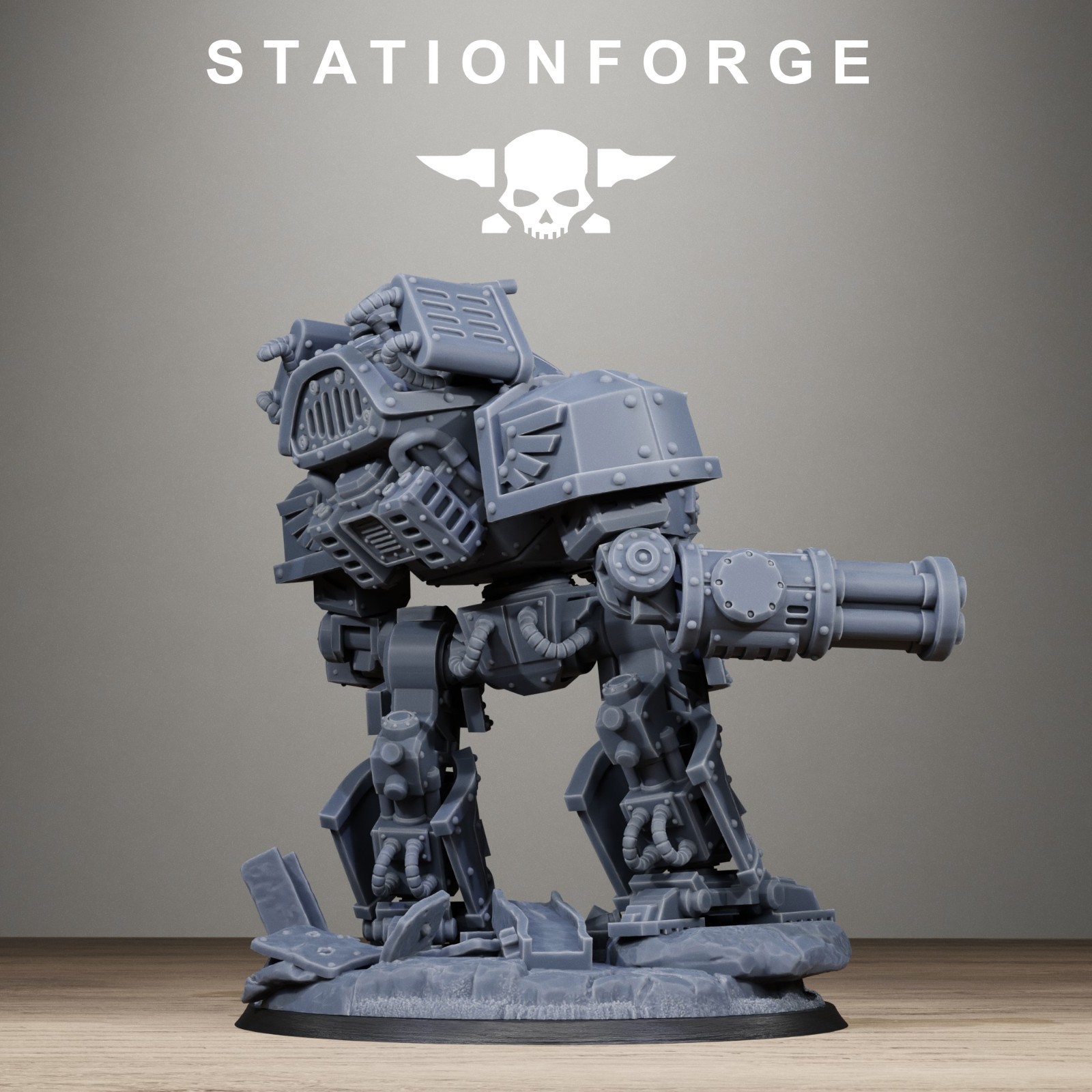 32mm Grimguard MechGuard Station Forge High Quality Miniature (100mm Base)