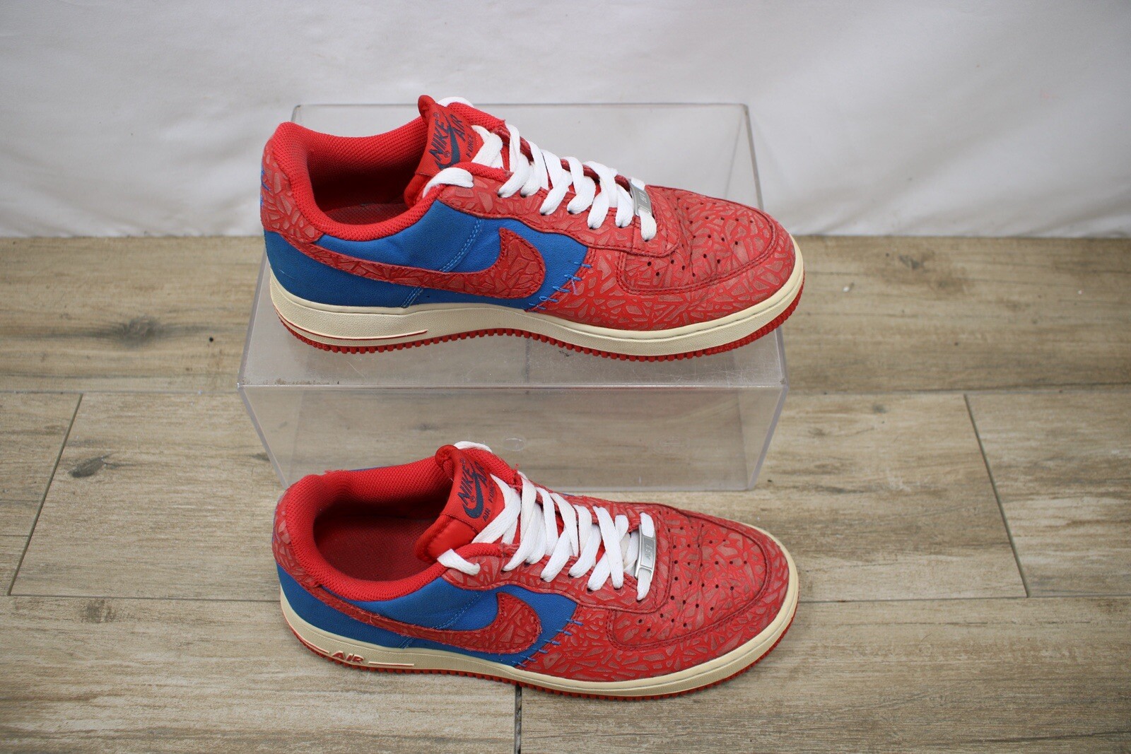 Nike Air Force 1 Low, Photo Blue Hyper Red, Sz 8 Spiderman, 488298-412
