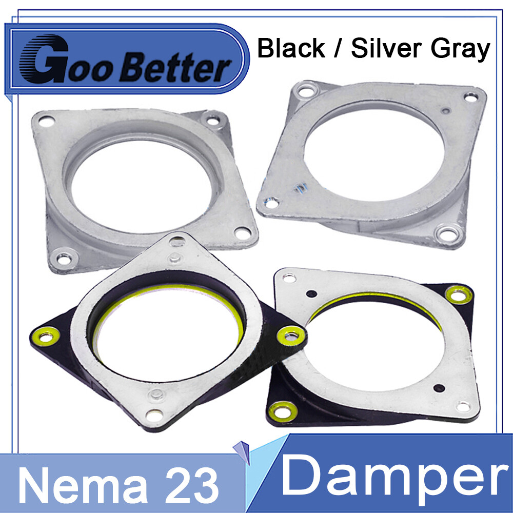 Nema 23 Stepper Motor Damper Shock Absorber Cushion Vibration Black/Silver Gray