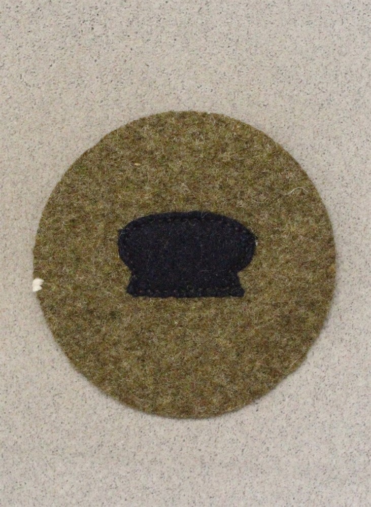 Army Chevron 1880: Cook, dk blue on OD wool - c.1908
