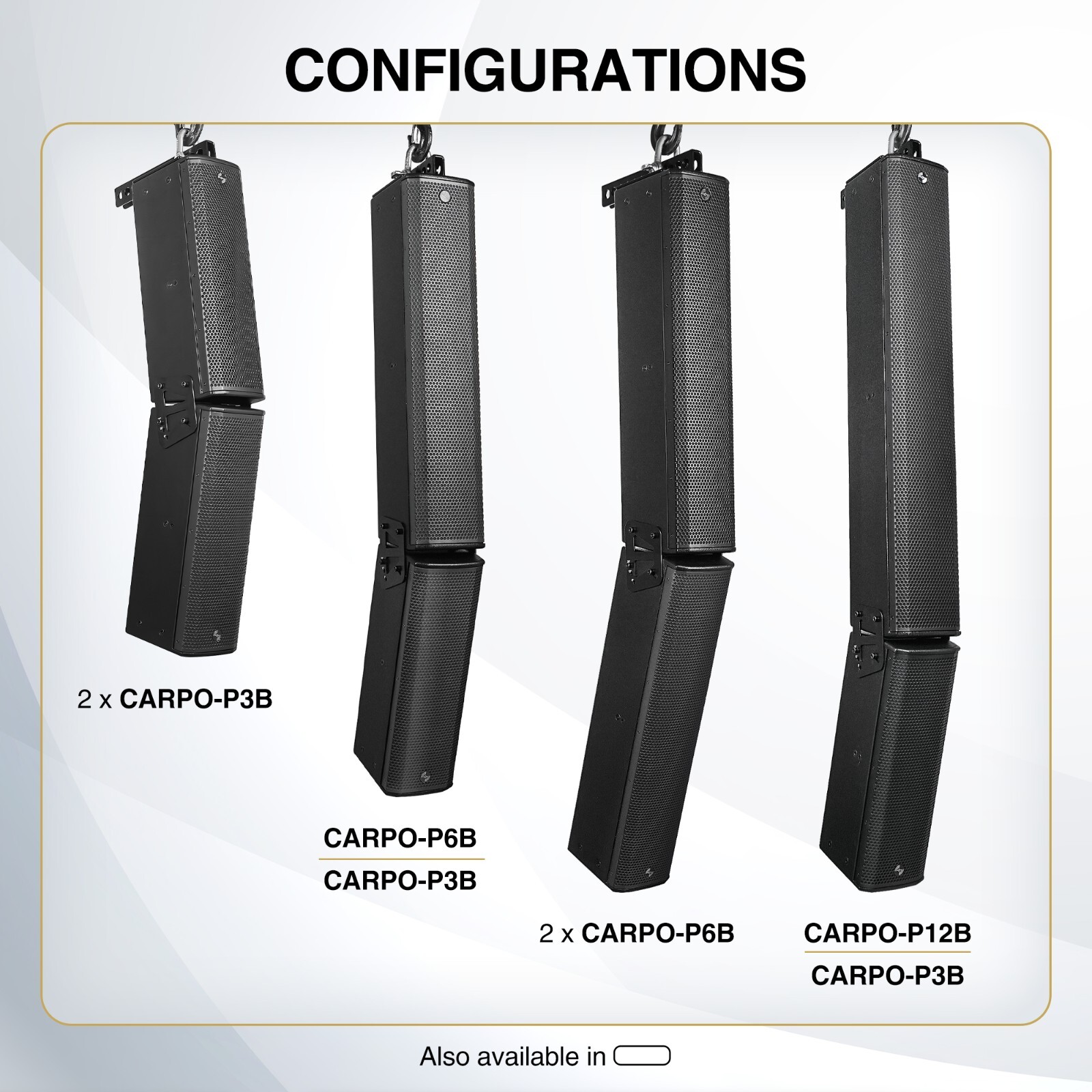Sound Town Passive Wall-Mount Column Line Array Speaker 6x5", Black (CARPO-P12B)