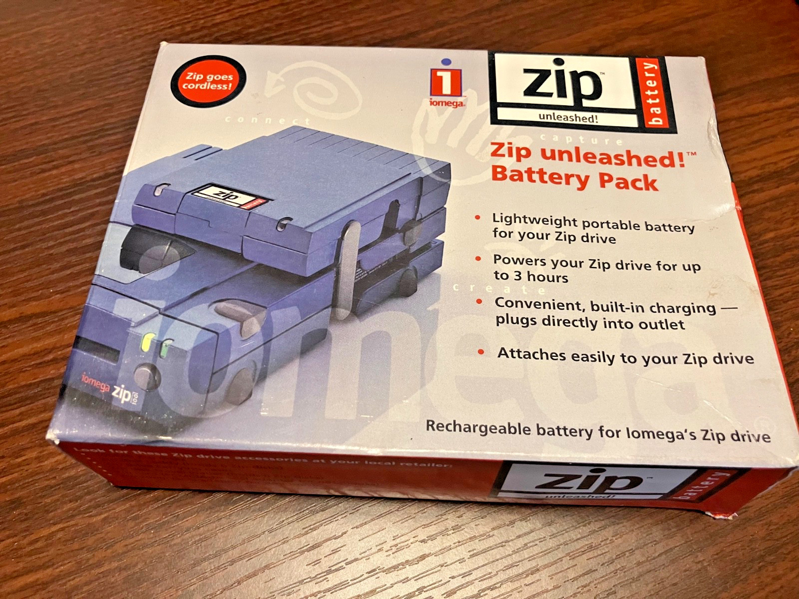 Iomega Zip Unleashed! Battery Pack Power Supply for Zip Disk Drives UNOPENED NIB