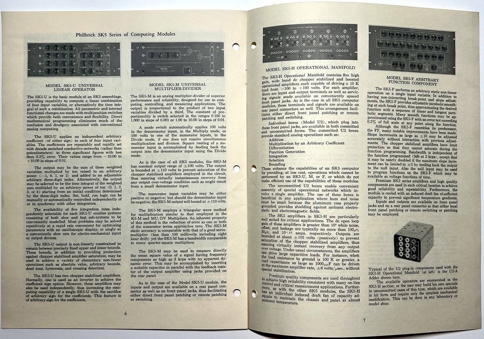 1963 PHILBRICK LIGHTNING EMPIRICIST ANALOG COMPUTING SK5 MODULES INSTALLATION US