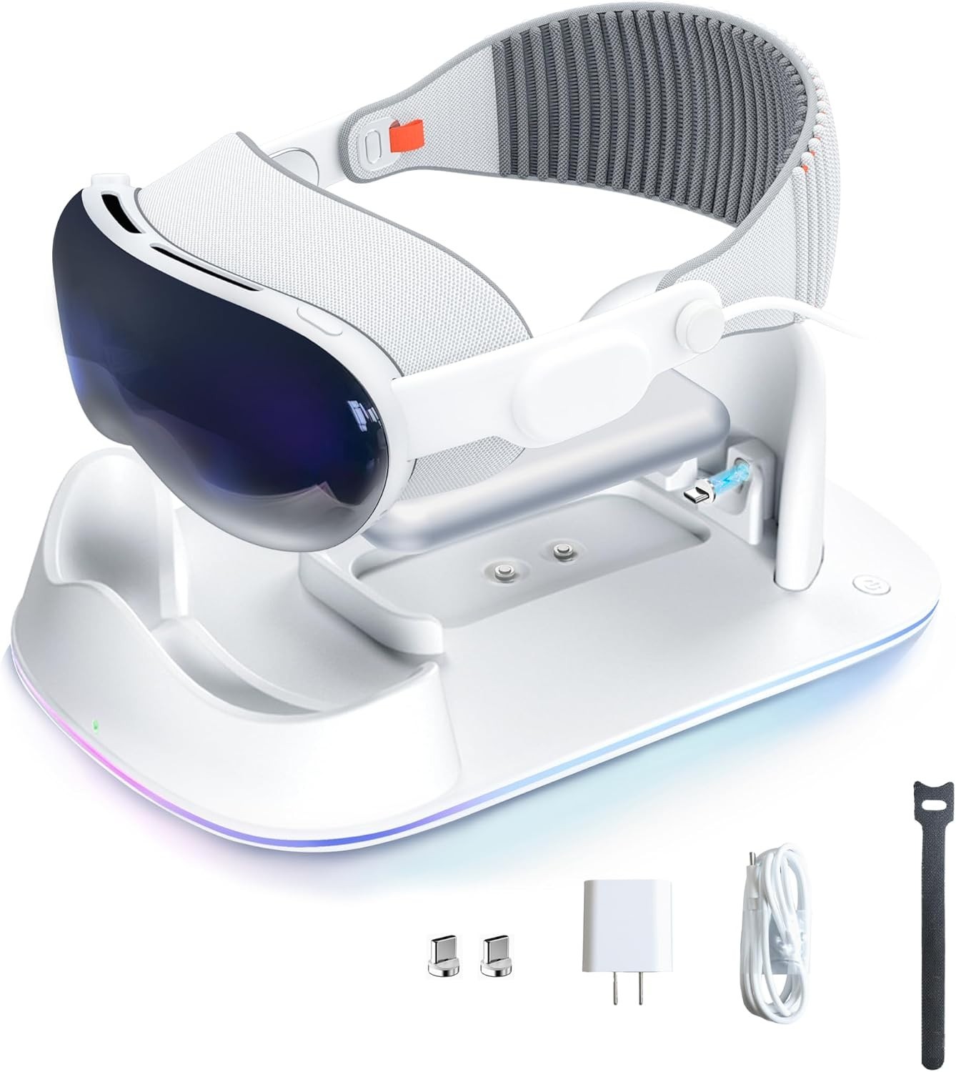 Charging Dock for Vision Pro, LED Breathing Lights & Magnetic Charging, Stand fo