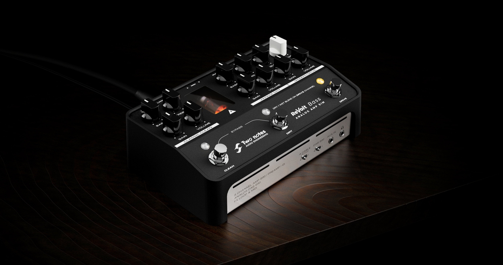 Two Notes ReVolt Bass Amp Simulator Pedal - Black