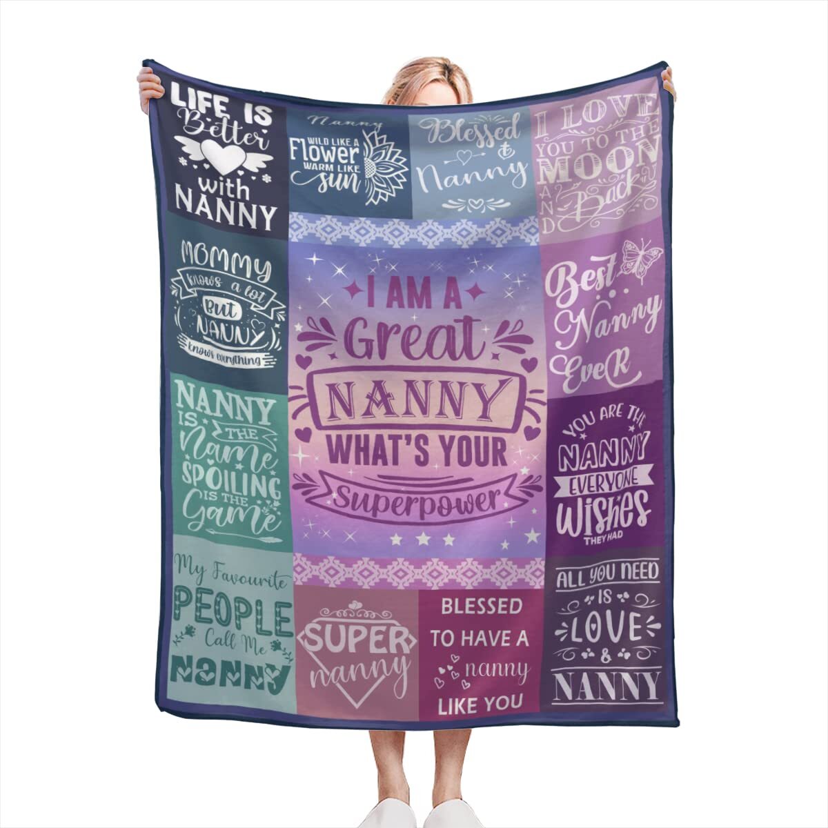 Gift for Mother's Day Birthday Gift for Nanny Best Nanny Gift 60"x80"
