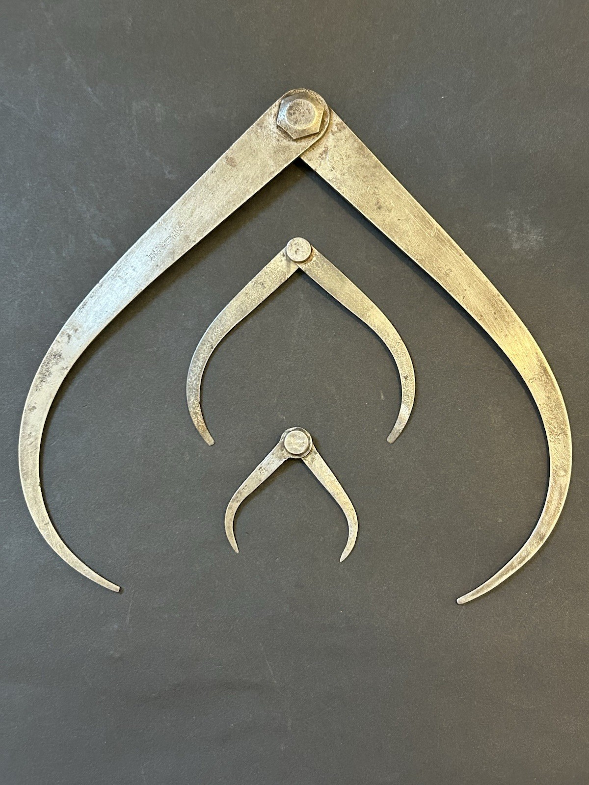 Starrett Outside 12” Calipers and Two Others