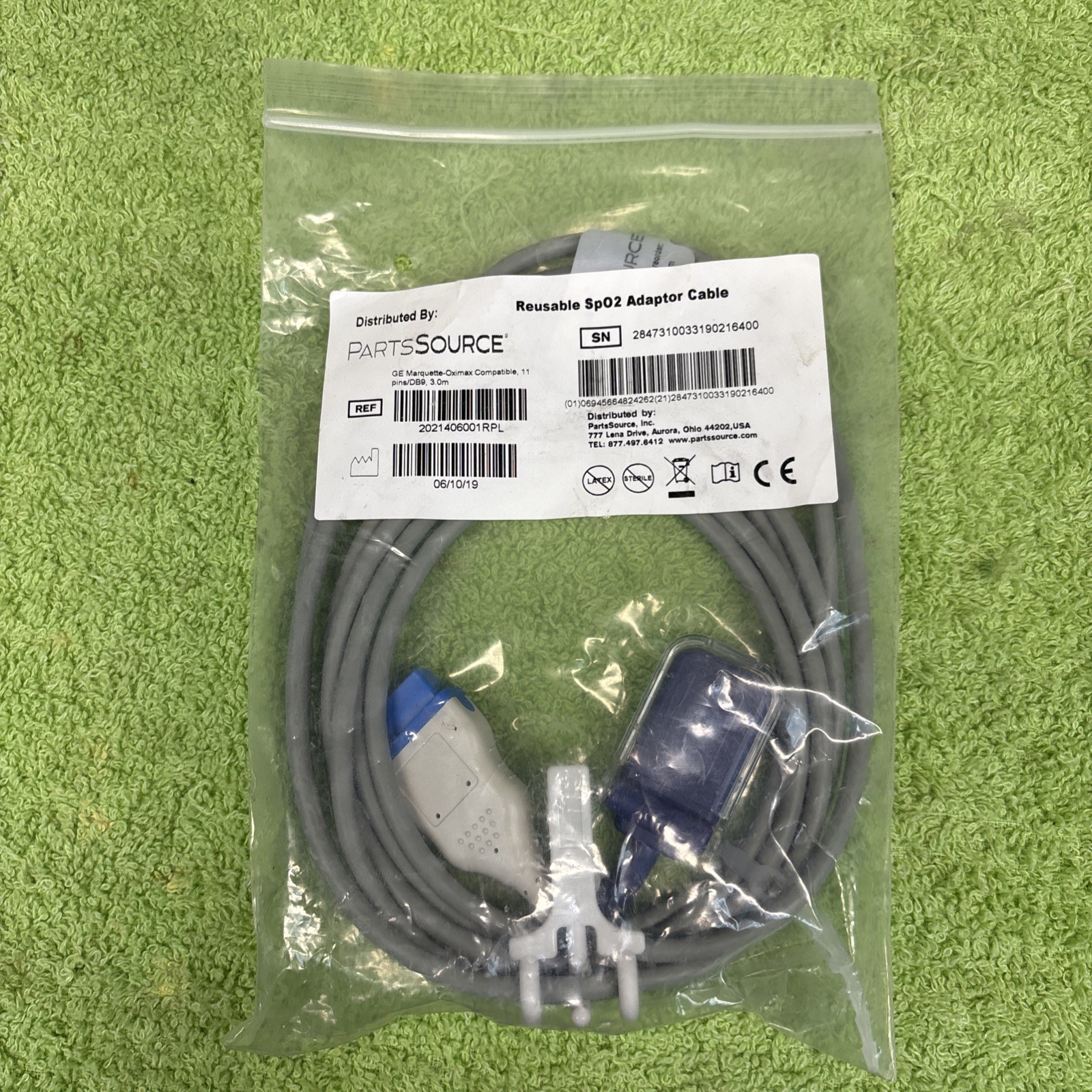 New GE Nellcor Oximax Compatible Adapter Cable 2021406-001 reusable Sp02