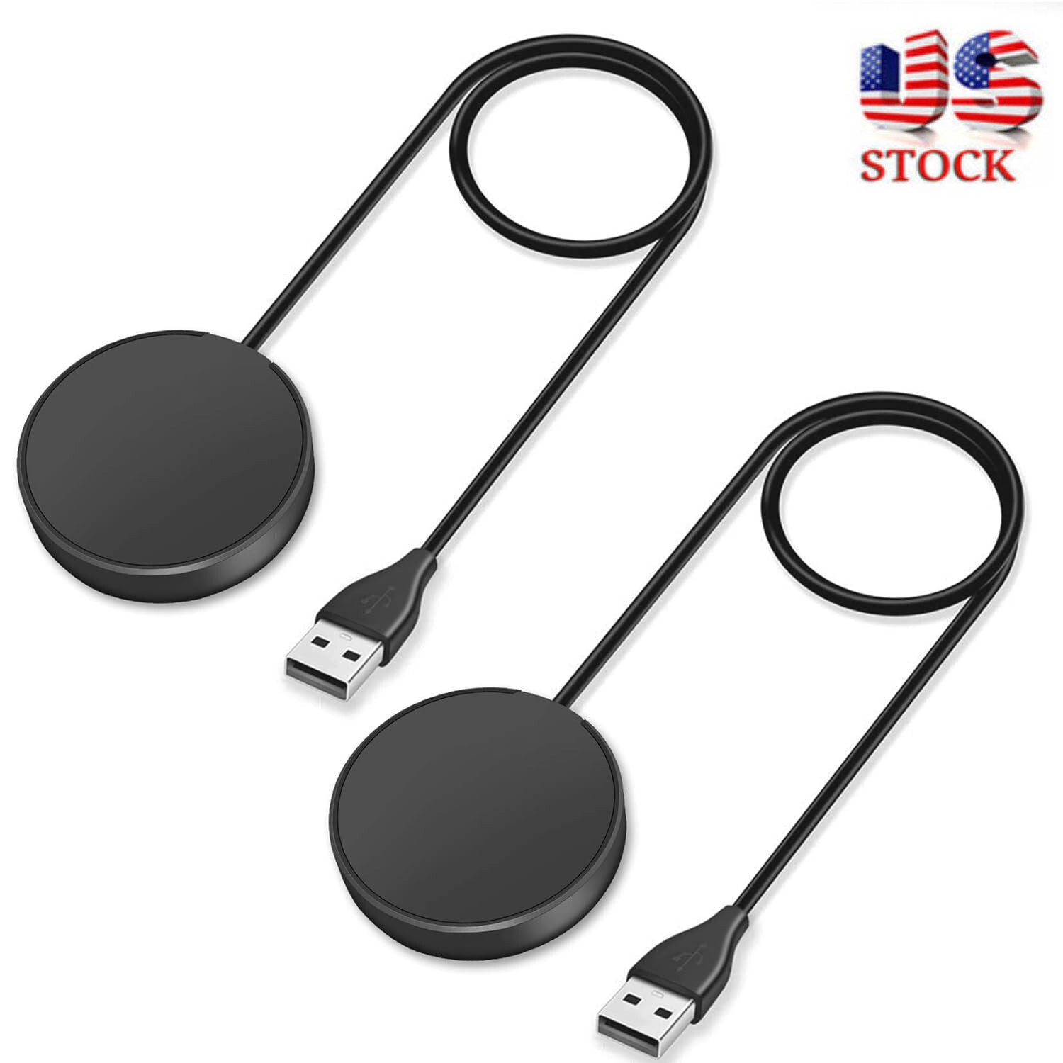 2-Pack Samsung Watch Charger | USB Dock for Galaxy Watch 7/6/5/4/3/Active