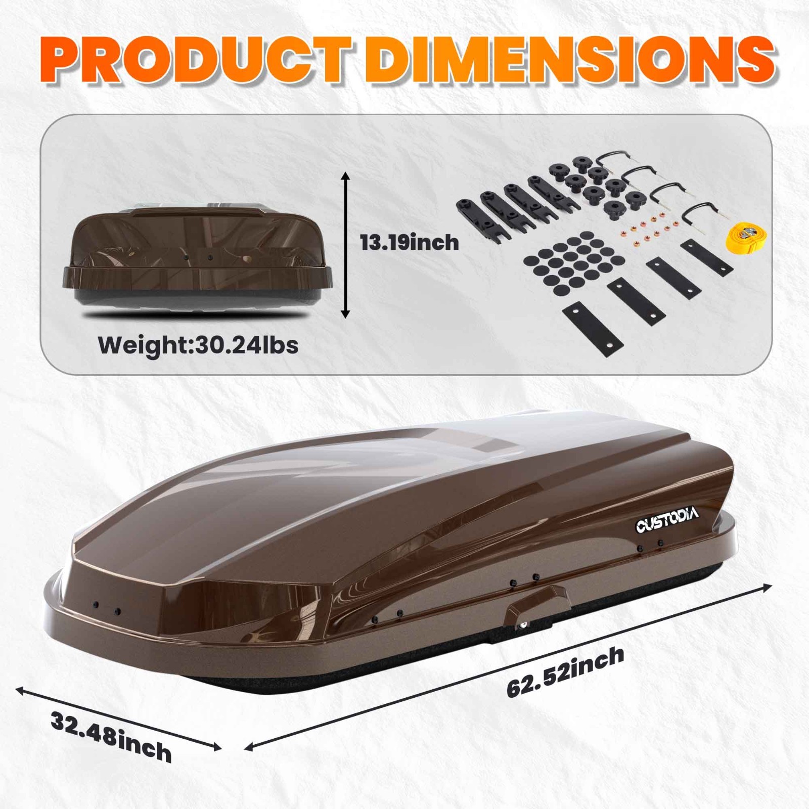 14ft³ Heavy Duty ABS Vehicle Roof Top Storage Box Cargo Luggage Carrier 2 Locks