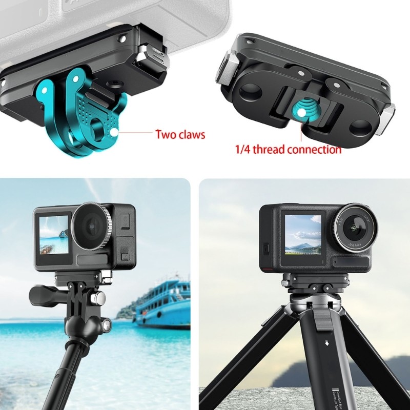 Quick Release Camera Base Lightweight Aluminum for Action 5P/4/3