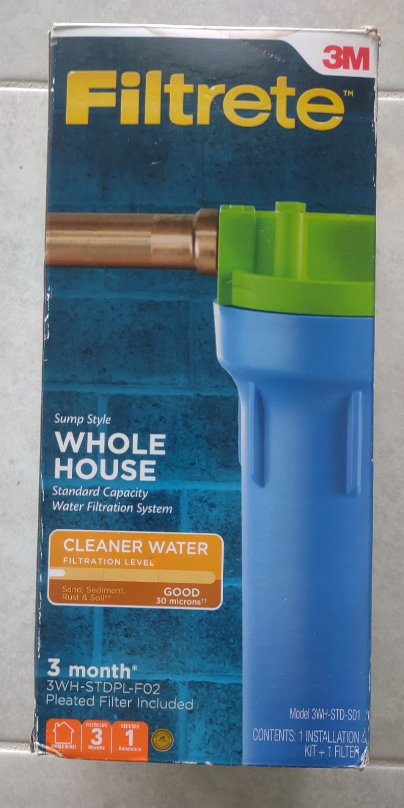 Filtrete Standard Capacity Whole House System  Cleaner Water 3 month