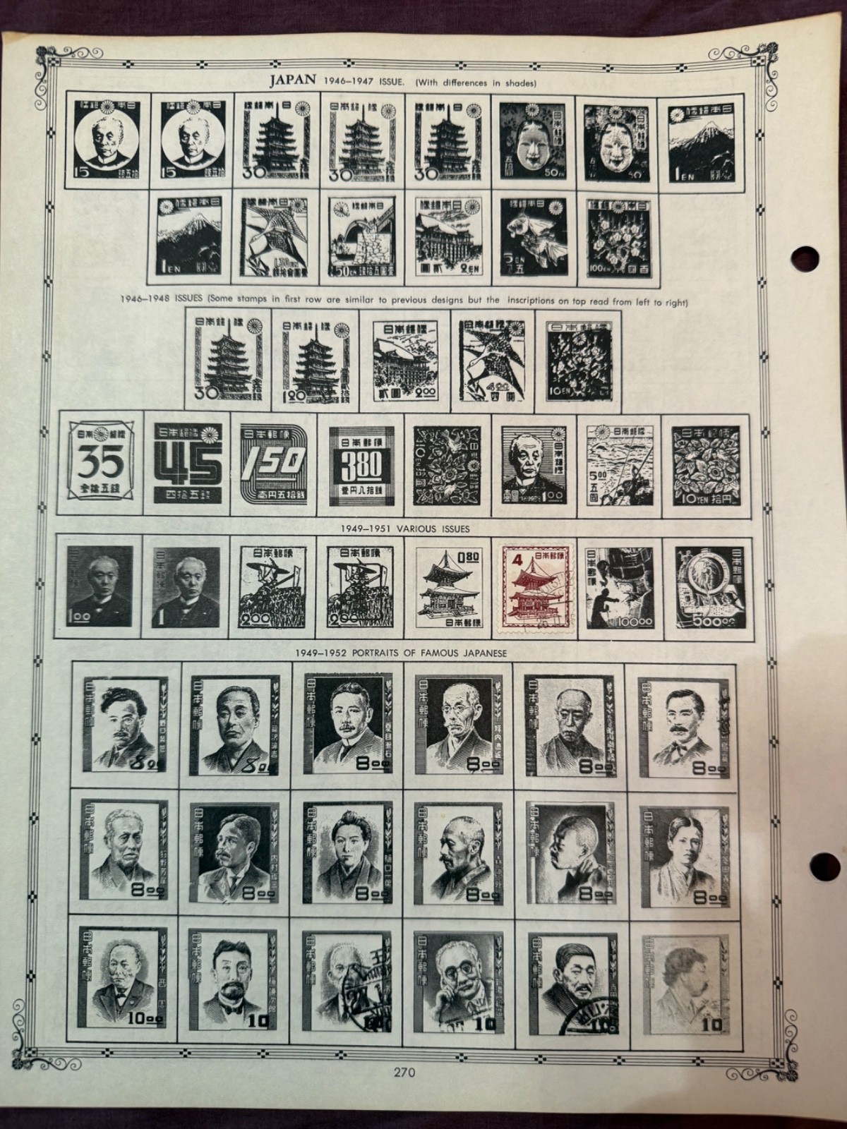 ANTIQUE and VINTAGE postage stamps from JAPAN Estate Sale FREE SHIPP