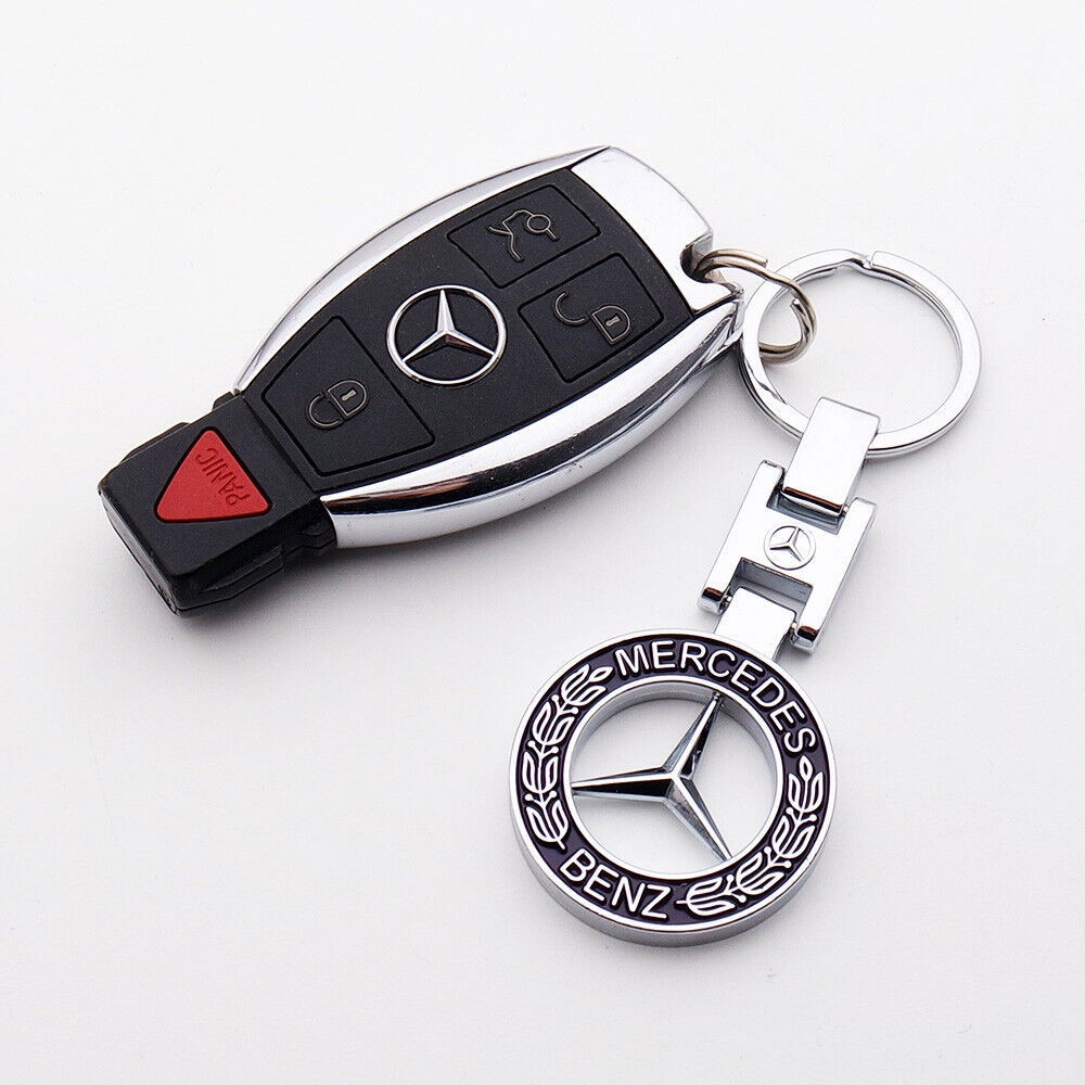 3D Metal Key Chain Ring for Mercedes Benz AMG Sport Car Home Accessories Gift