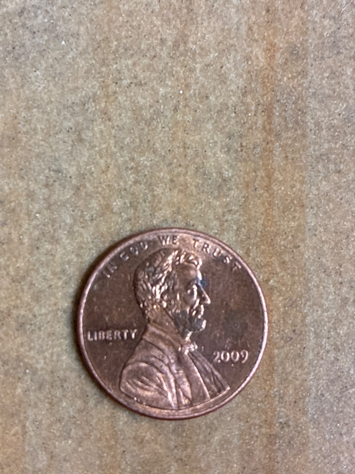 2009 Lincoln Sitting On A Log Penny No MINT Mark