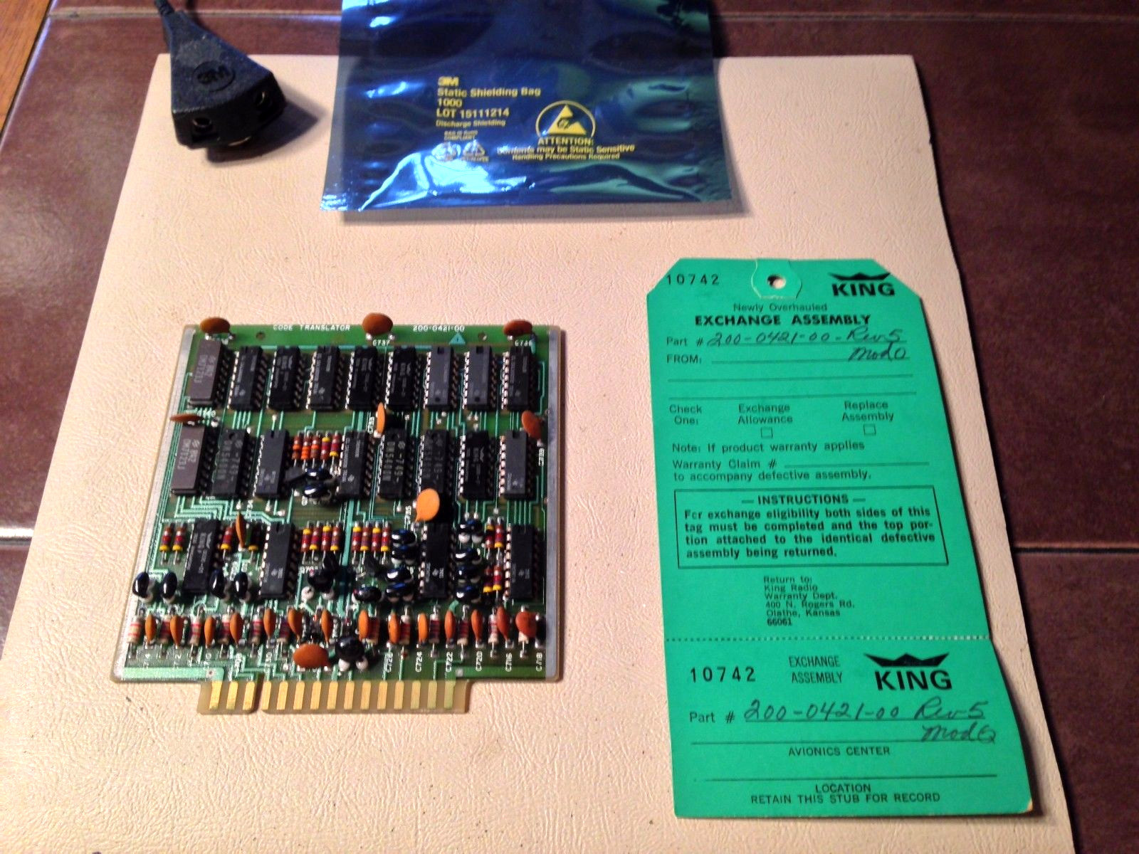 King KDM-705A Code Board 200-0421-00,  NOS